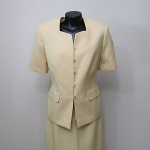 Emily Light Yellow Skirt Suit Size 12